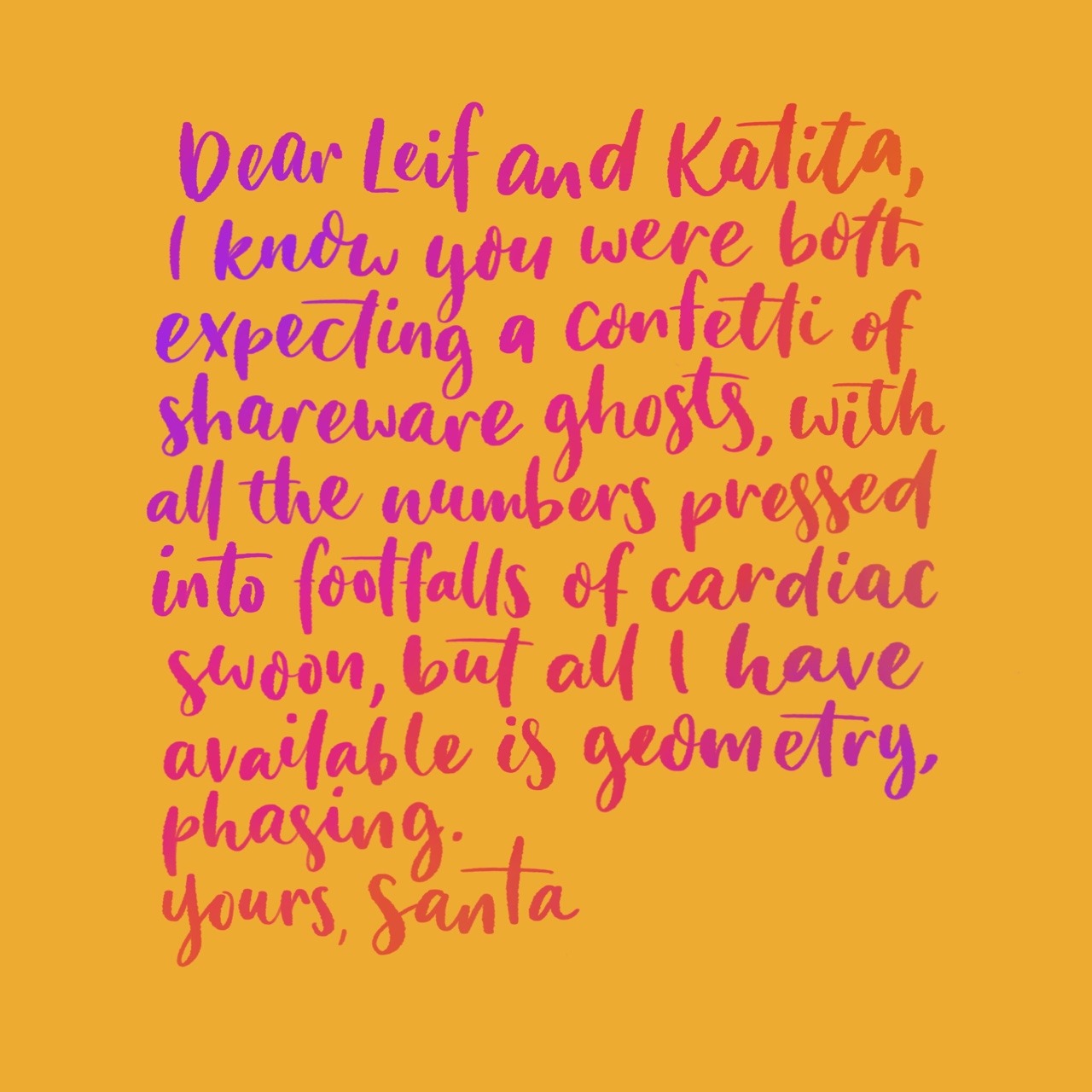 ''Santa Letter'' (hand-lettering)